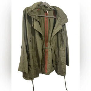 ✨ Willow & Clay Olive Green Army Utility Jacket Hooded Small ✨